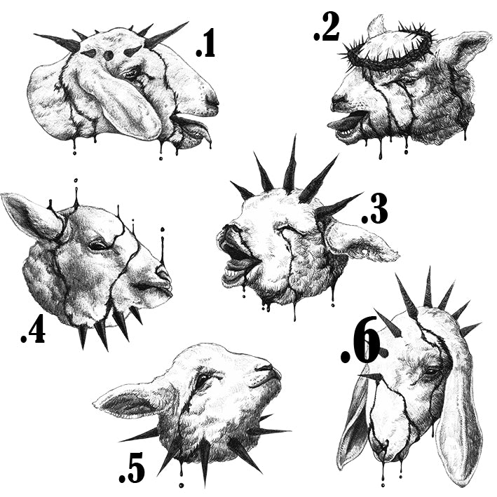 Tattoo design - Sheep/goats sheet